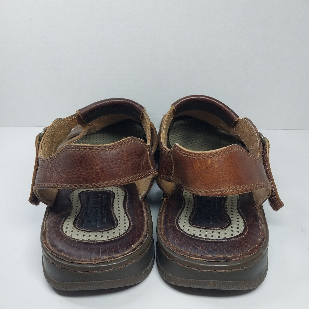 Born Sandals Mens 13 M Brown Leather Fisherman Comfort Slingback Adjustable - Picture 7 of 15